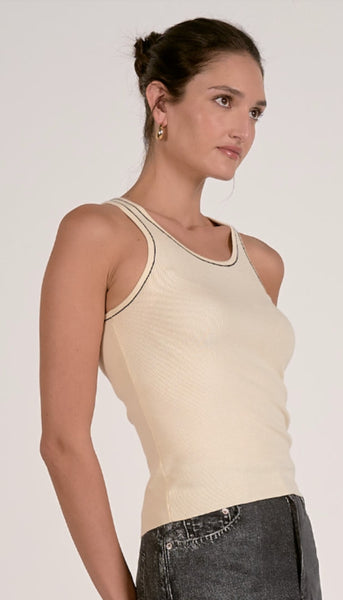 Tank Top With Contrast Stitch