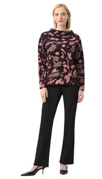 Jacquard Sweater With Rhinestone