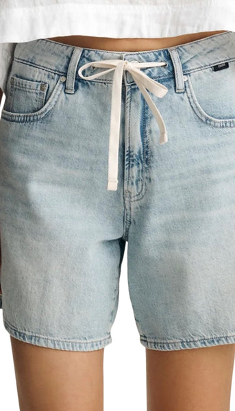 Nella High Rise Relaxed Short - Bleached Linen