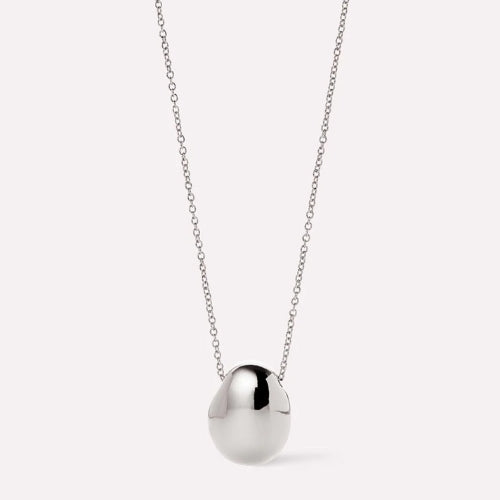 Pebble Mini Silver Pendant Necklace