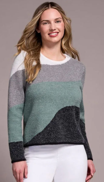 Crew Neck Jacquard Sweater