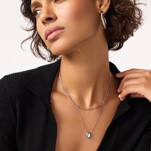 Pebble Mini Silver Pendant Necklace