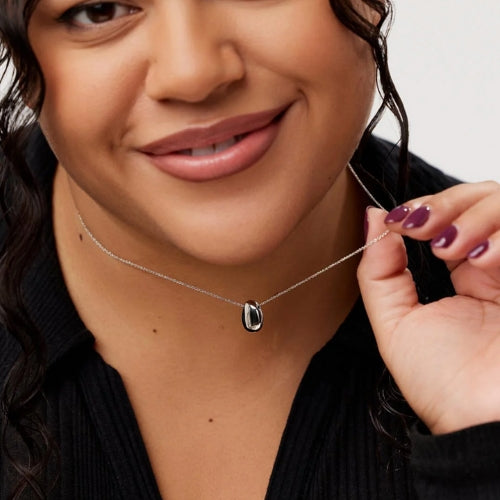Pebble Mini Silver Pendant Necklace