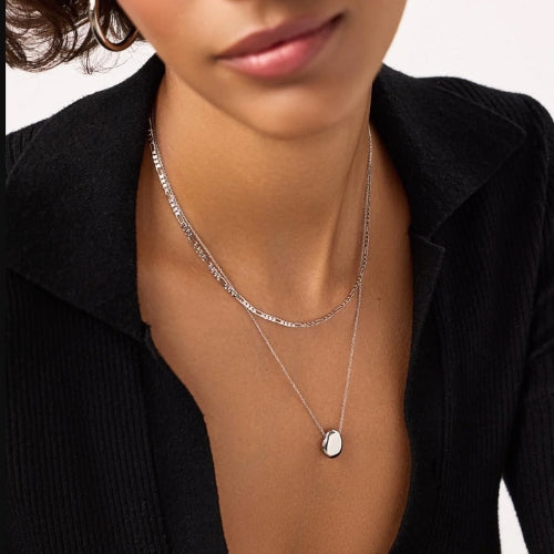 Pebble Mini Silver Pendant Necklace