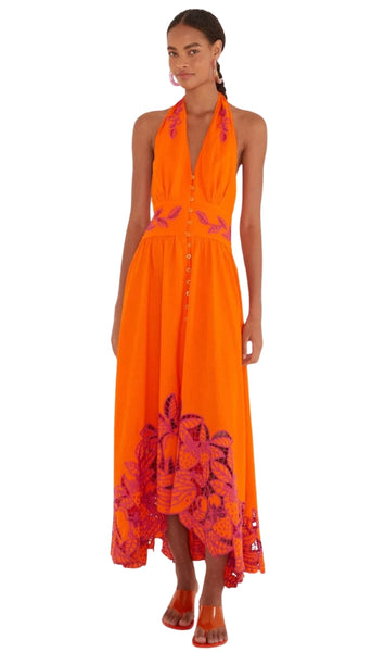 Fruit Richiluier Buttoned Maxi