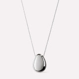 Pebble Silver Pendant Necklace