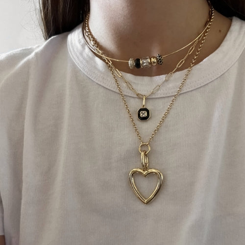 Open Heart Clip Charm