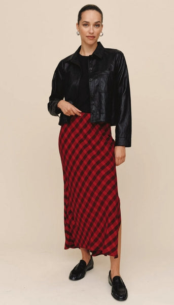 Side Slit Bias Maxi Skirt
