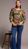 Soft Yarn 3/4 Sleeve Crewneck