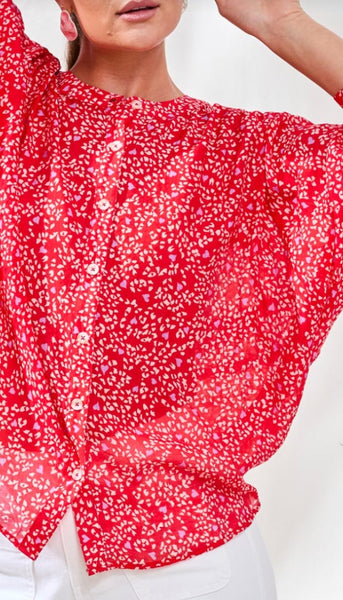 Dolman Sleeve Wide Blouse