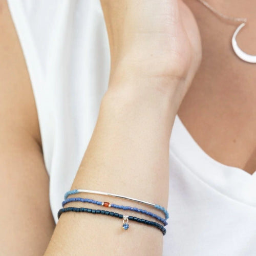 Tonal Chromacolor Miyuki Trio - Cobalt/Silver