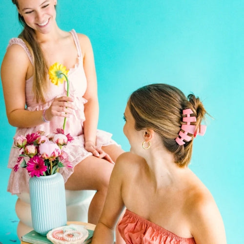 Large Hair Clip-Calming Coral