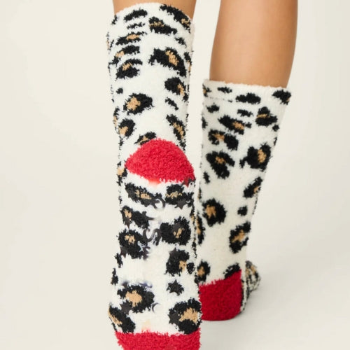 Cozy Crew with Grippers-Cheetah