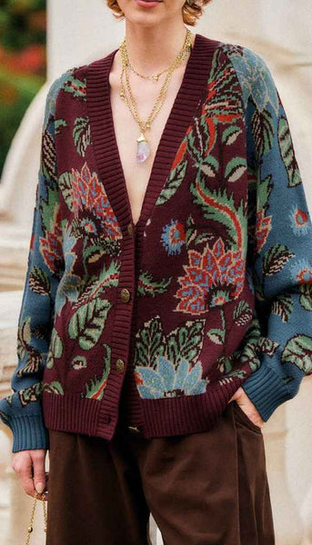 Delhi Floral Knit Cardigan