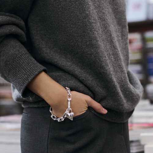 Padlock Heart Chain Bracelet