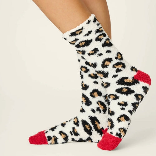 Cozy Crew with Grippers-Cheetah