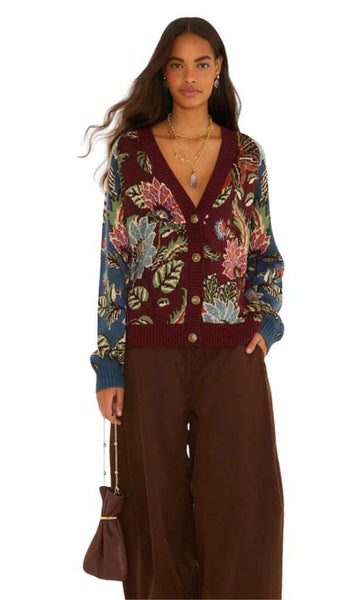 Delhi Floral Knit Cardigan