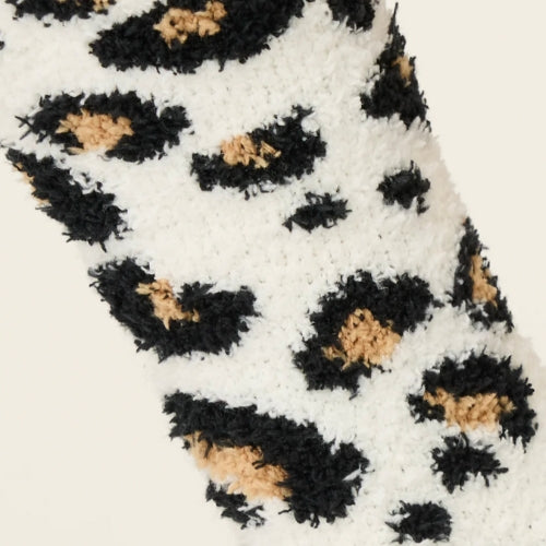 Cozy Crew with Grippers-Cheetah