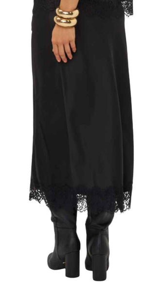 Satin Lace Skirt