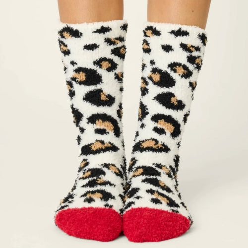 Cozy Crew with Grippers-Cheetah