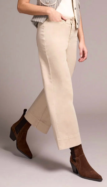 High Rise Fly Front Palazzo