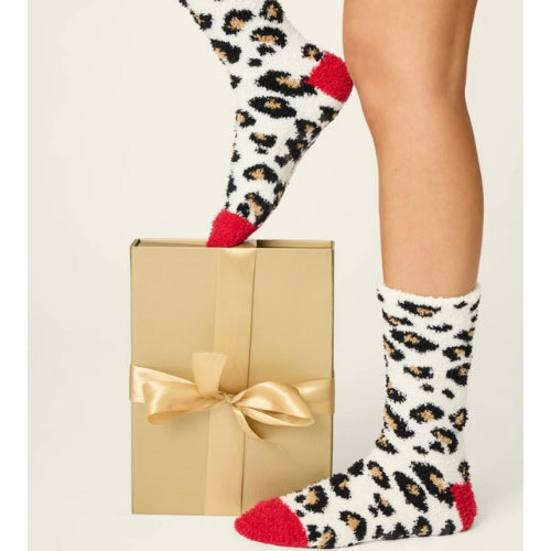 Cozy Crew with Grippers-Cheetah