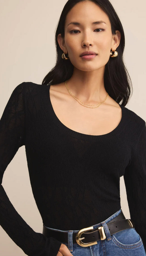 Tibi Scoop Mesh Sweater