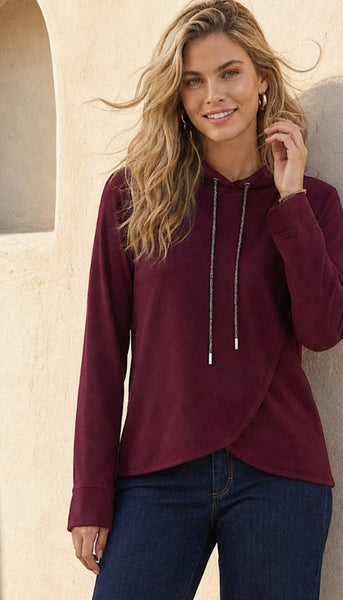 Rhinestone Crossoveer Hoodie