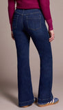 Audrey Pull On Flare Jeans - Dark Night