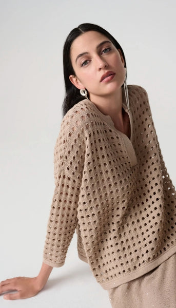 Open Stitch Boxy Sweater