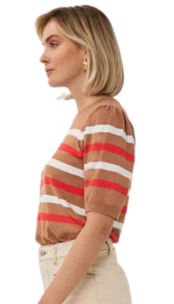 Puff Sleeve Stripe Sweater