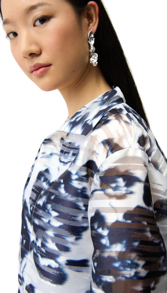 Trapeze Jacket With Stand Collar