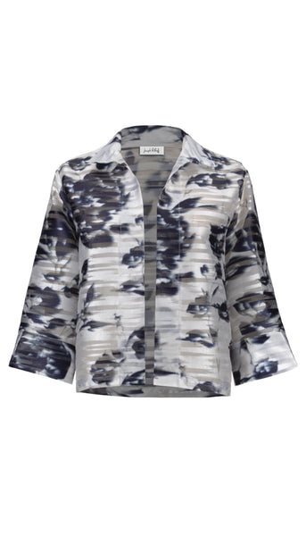 Trapeze Jacket With Stand Collar