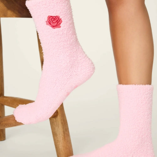 Cozy Crew with Grippers-Rose