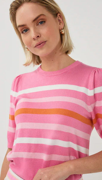 Puff Sleeve Stripe Sweater