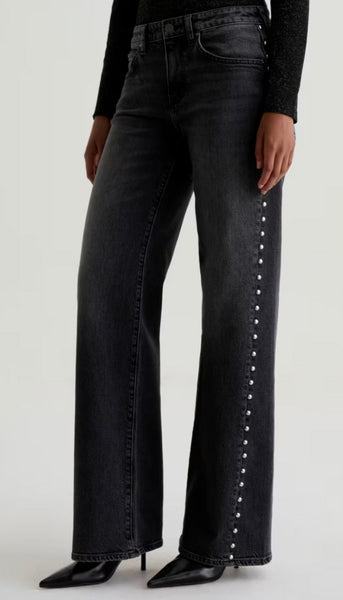 Adria-Studded Low Rise Wide Leg - Immensity