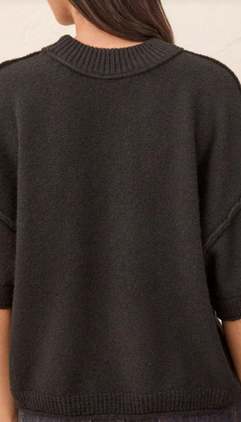 Lofty Elbow Sleeve Crew Neck Sweater