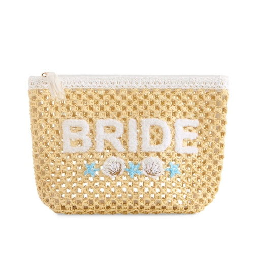"Bride" Shell Zip Pouch