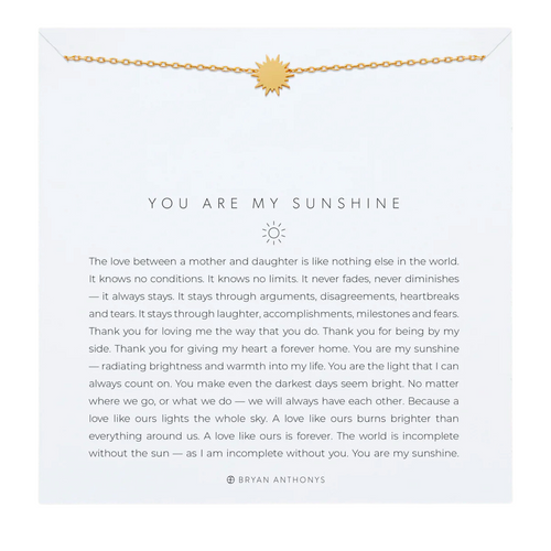 You Are My Sunshine Icon - Gold