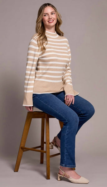 Long Sleeve Funnel Neck Sweater