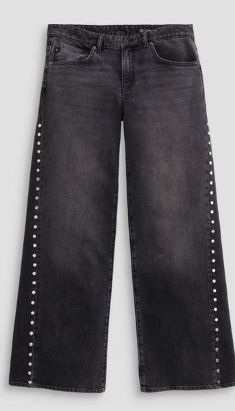 Adria-Studded Low Rise Wide Leg - Immensity