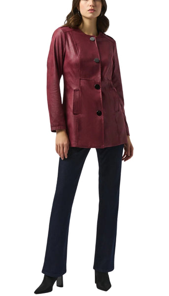 Foiled Faux Suede Fitted Jacket