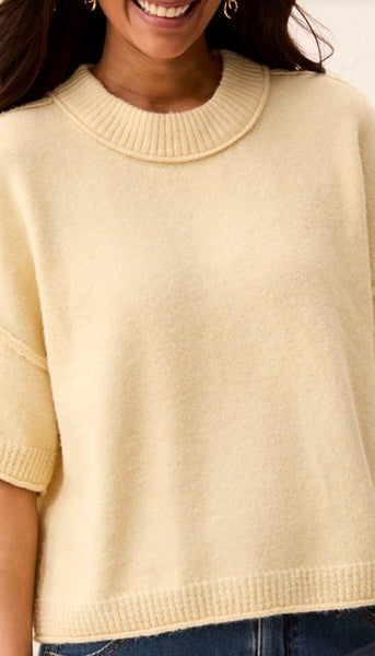Lofty Elbow Sleeve Crew Neck Sweater