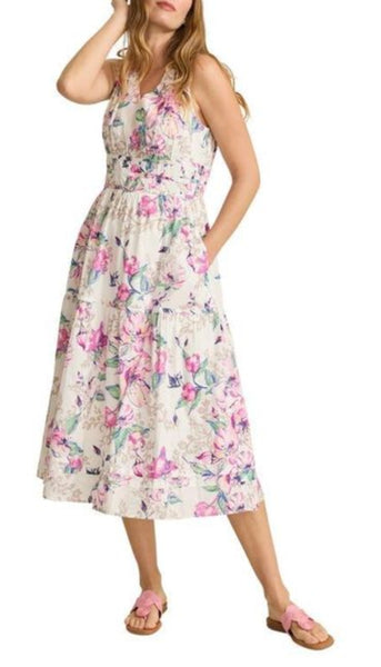 Floral Gardens Sleeveless Midi Dress