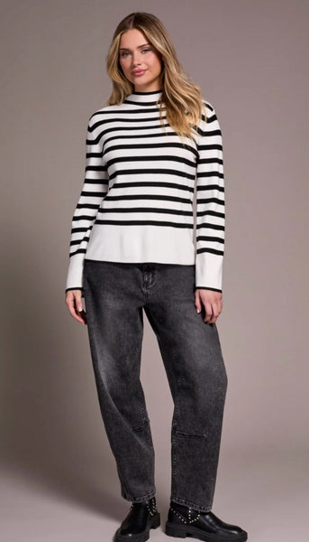 Long Sleeve Funnel Neck Sweater