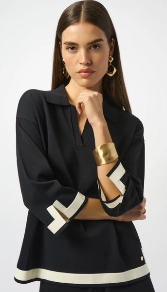 Sweater Knit Colour Block Top