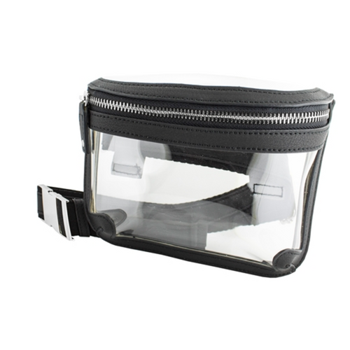 Belt Bag - Clear PVC - Black/Silver Accents
