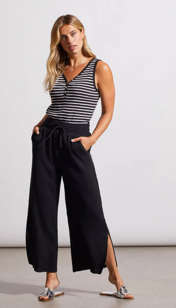Wide-leg Gauze Pant