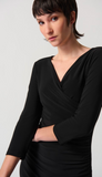 Three-Quarter Sleeve Wrap Dress