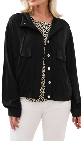 Button Front Jacket With Hood